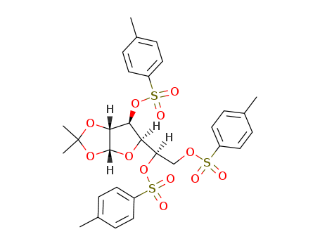 3-[1,2-bis-(4-methylphenyl)sulfonyloxyethyl]-7,7-dimethyl-4-(4-methylphenyl)sulfonyloxy-2,6,8-trioxabicyclo[3.3.0]octane cas  7022-86-8