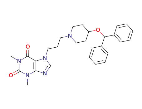 3,7-Dihydro-1,3-dimethyl-7-[3-[4-(diphenylmethoxy)-1-piperidinyl]propyl]-1H-purine-2,6-dione