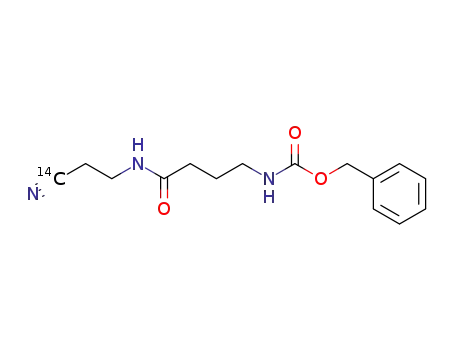 4-<(benzyloxycarbonyl)amino>-N-(2-<(14)C>cyanoethyl)butanamide
