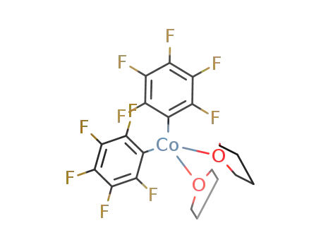 Molecular Structure of 71589-04-3 (bis(pentafluorophenyl)bis(tetrahydrofuran)cobalt(II))
