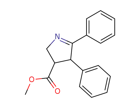 Molecular Structure of 62920-83-6 (2H-Pyrrole-3-carboxylic acid, 3,4-dihydro-4,5-diphenyl-, methyl ester)