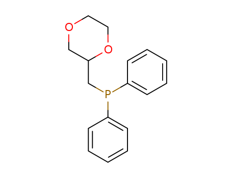 Molecular Structure of 110428-32-5 (Phosphine, (1,4-dioxan-2-ylmethyl)diphenyl-)