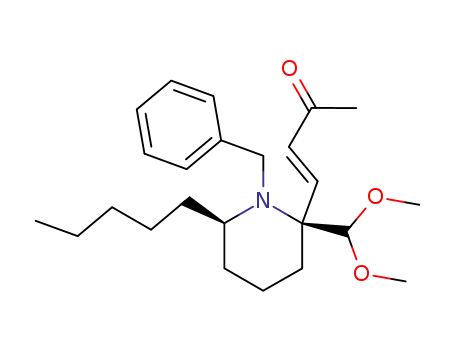 (2'R<sup>*</sup>,6'S<sup>*</sup>)-(E)-4-<1'-benzyl-2'-(dimethoxymethyl)-6'-pentylpiperidin-2'-yl>buten-2-one