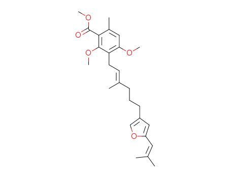 methyl 2,4-dimethoxy-6-methyl-3-[3-methyl-6-[5-(2-methylprop-1-enyl)-3-furyl]hex-2-enyl]benzoate cas  80557-11-5