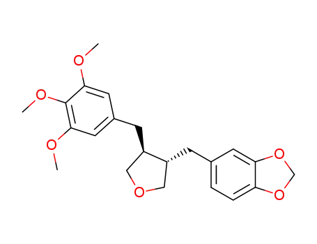 Molecular Structure of 23284-23-3 (5-{[(3R,4R)-4-(3,4,5-trimethoxybenzyl)tetrahydrofuran-3-yl]methyl}-1,3-benzodioxole)