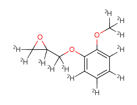 Molecular Structure of 1092805-03-2 (d12-2-(2-methoxyphenoxymethyl)oxirane)