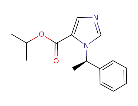 Molecular Structure of 771422-77-6 (isopropyl (R)-1-(1-phenylethyl)-1H-imidazole-5-carboxylate)