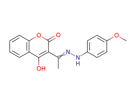 2H-1-Benzopyran-2-one,
4-hydroxy-3-[1-[(4-methoxyphenyl)hydrazono]ethyl]-