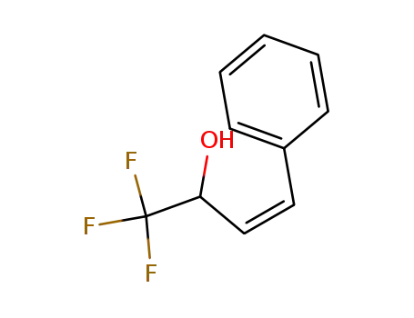 Molecular Structure of 89524-14-1 (3-Buten-2-ol, 1,1,1-trifluoro-4-phenyl-, (Z)-)