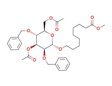 8-(methoxycarbonyl)octyl 3,6-di-O-acetyl-2,4-di-O-benzyl-α-D-mannopyranoside