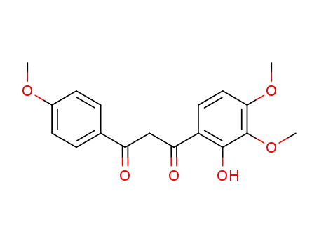 Molecular Structure of 119858-10-5 (1,3-Propanedione,
1-(2-hydroxy-3,4-dimethoxyphenyl)-3-(4-methoxyphenyl)-)