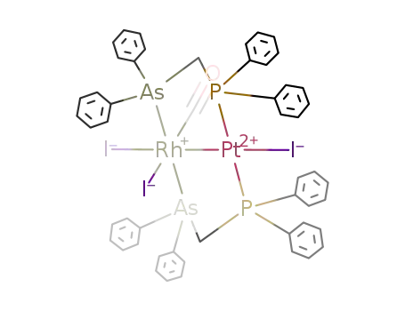 RhCOI<sub>2</sub>((C<sub>6</sub>H<sub>5</sub>)4CH<sub>2</sub>AsP)2PtI