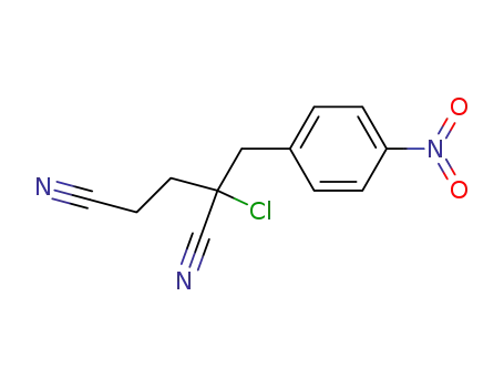 Molecular Structure of 112177-17-0 (Pentanedinitrile, 2-chloro-2-[(4-nitrophenyl)methyl]-)