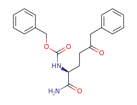 Molecular Structure of 102682-75-7 (((S)-1-Carbamoyl-4-oxo-5-phenyl-pentyl)-carbamic acid benzyl ester)