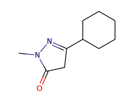 Molecular Structure of 61199-34-6 (3H-Pyrazol-3-one, 5-cyclohexyl-2,4-dihydro-2-methyl-)