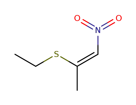 Molecular Structure of 90877-95-5 (1-Propene, 2-(ethylthio)-1-nitro-, (Z)-)