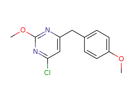 Molecular Structure of 143467-63-4 (4-chloro-2-methoxy-6-(4-methoxybenzyl)pyrimidine)