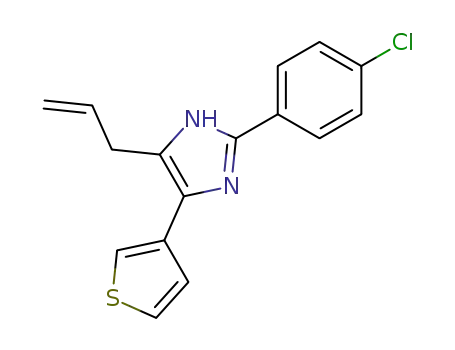 Molecular Structure of 113399-15-8 (1H-Imidazole, 2-(4-chlorophenyl)-4-(2-propenyl)-5-(3-thienyl)-)
