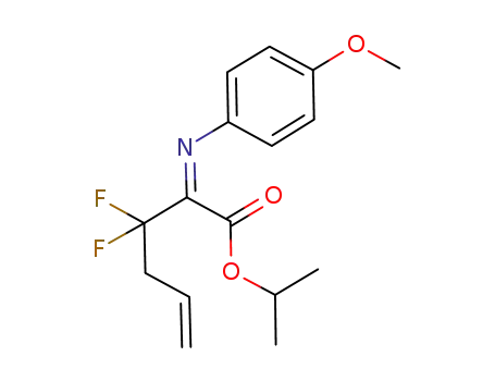 Molecular Structure of 1039136-71-4 (isopropyl (E)-3,3-difluoro-2-[(4-methoxyphenyl)imino]-5-hexenoate)