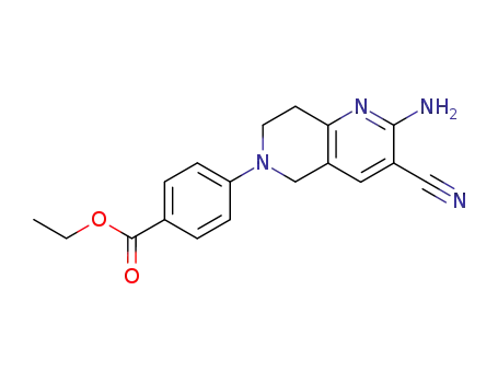 Benzoic acid,
4-(2-amino-3-cyano-7,8-dihydro-1,6-naphthyridin-6(5H)-yl)-, ethyl ester