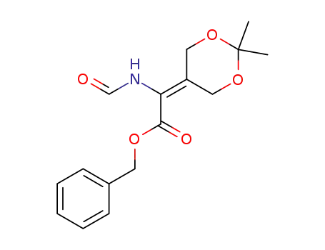 Acetic acid, (2,2-dimethyl-1,3-dioxan-5-ylidene)(formylamino)-,
phenylmethyl ester