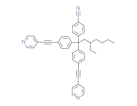 Molecular Structure of 1067461-95-3 (1,1-bis[4-{2-(4-pyridyl)ethynyl}phenyl]-1-(4-cyanophenyl)-3-ethylheptane)
