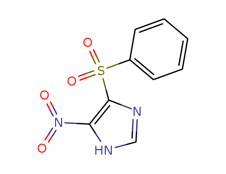 Molecular Structure of 110299-88-2 (1H-Imidazole, 4-nitro-5-(phenylsulfonyl)-)