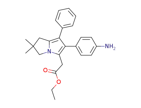 [2-(4-Amino-phenyl)-6,6-dimethyl-1-phenyl-6,7-dihydro-5H-pyrrolizin-3-yl]-acetic acid ethyl ester