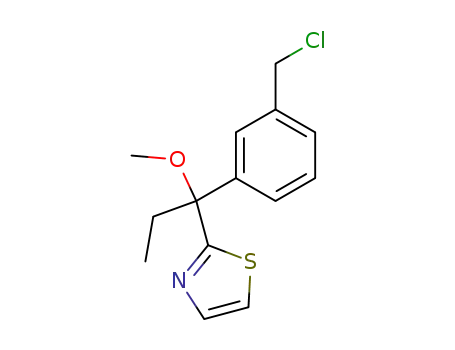 3-<1-methoxy-1-(thiazol-2-yl)propyl>benzyl chloride