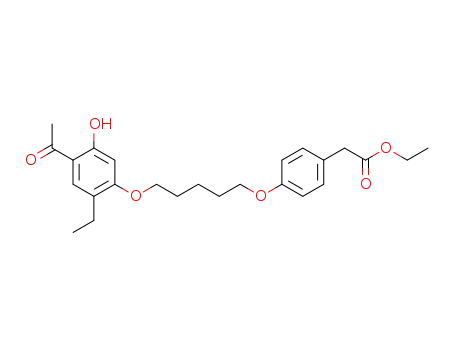 {4-[5-(4-Acetyl-2-ethyl-5-hydroxy-phenoxy)-pentyloxy]-phenyl}-acetic acid ethyl ester