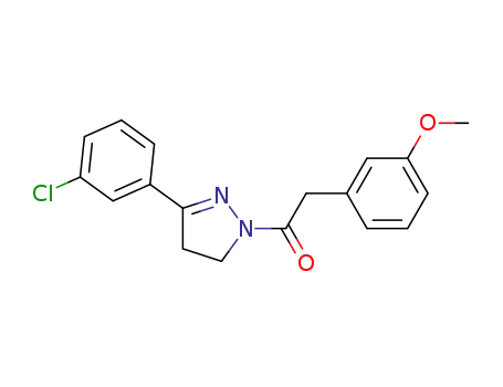 Ethanone,
1-[3-(3-chlorophenyl)-4,5-dihydro-1H-pyrazol-1-yl]-2-(3-methoxyphenyl)-
