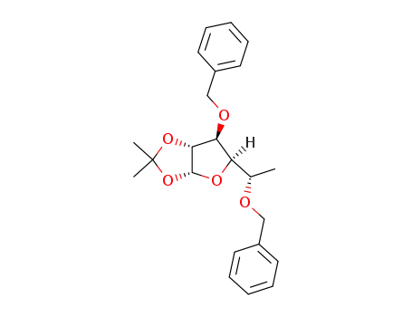 Molecular Structure of 28713-37-3 (3,5-di-O-benzyl-6-deoxy-1,2-O-isopropylidene-β-L-idofuranose)