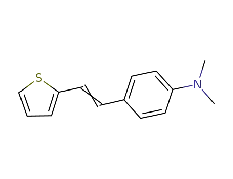 Molecular Structure of 146823-46-3 (Benzenamine, N,N-dimethyl-4-[2-(2-thienyl)ethenyl]-)
