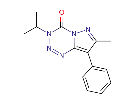 7-Methyl-3-(1-methylethyl)-8-phenyl-pyrazolo<5,1-d>-1,2,3,5-tetrazin-4(3H)-on