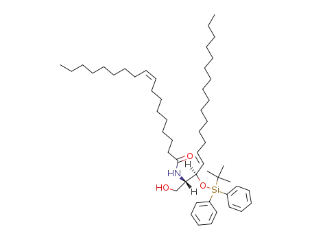 Molecular Structure of 78715-88-5 (N-oleoyl-3-O-(tert-butyldiphenylsilyl)-D-sphingosine (erythro epimer))