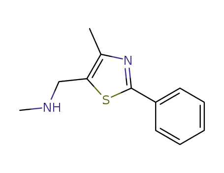 Molecular Structure of 850375-02-9 (N-METHYL-N-[(4-METHYL-2-PHENYL-1,3-THIAZOL-5-YL)METHYL]AMINE)