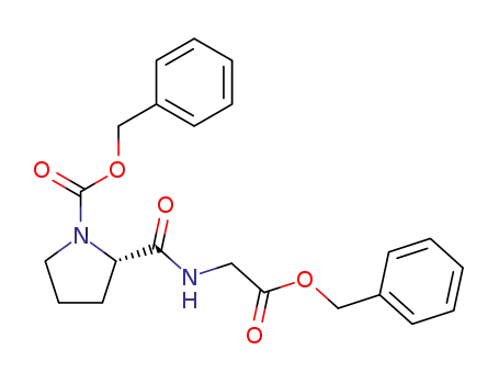 Molecular Structure of 7536-45-0 (Glycine, N-[1-[(phenylmethoxy)carbonyl]-L-prolyl]-, phenylmethyl ester)