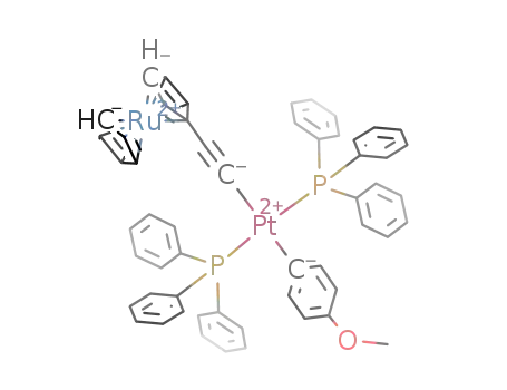 trans-Pt(C<sub>.</sub>tplbond.ruthenocenyl)(PPh<sub>3</sub>)2C<sub>6</sub>H<sub>4</sub>OMe-p