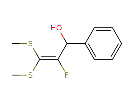 1,1-Bis(methylthio)-2-fluoro-3-phenylprop-1-en-3-ol