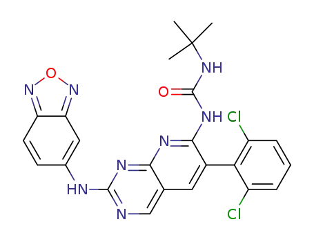N-[2-(2,1,3-benzoxadiazol-5-ylamino)-6-(2,6-dichlorophenyl)pyrido[2,3-d]pyrimidin-7-yl]-N'-(1,1-dimethylethyl)urea