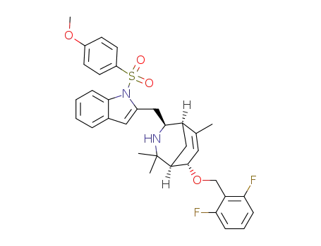 (+/-)-19-exo-(2,6-Difluorobenzyloxy)-1-(4-methoxyphenylsulfonyl)allohobartine