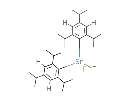 Molecular Structure of 142799-36-8 (Stannane, difluorobis[2,4,6-tris(1-methylethyl)phenyl]-)