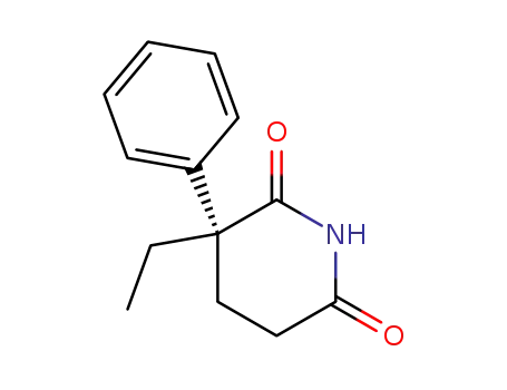 Molecular Structure of 17575-58-5 (2,6-Piperidinedione, 3-ethyl-3-phenyl-, (3R)-)