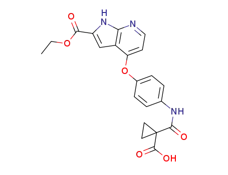 1-({[4-({2-[(ethyloxy)carbonyl]-1H-pyrrolo[2,3-b]pyridin-4-yl}oxy)phenyl]amino}carbonyl)cyclopropanecarboxylic acid