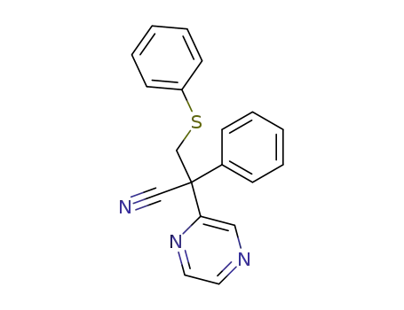 2-Phenyl-3-phenylsulfanyl-2-pyrazin-2-yl-propionitrile