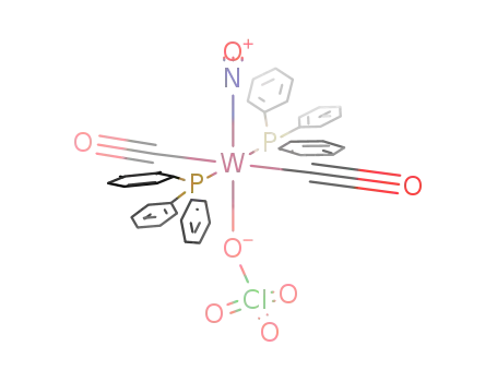 W(OClO<sub>3</sub>)(CO)2(NO)(P(C<sub>6</sub>H<sub>5</sub>)3)2
