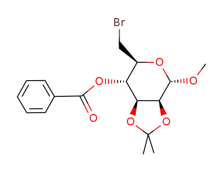 Methyl-4-O-benzoyl-6-brom-6-desoxy-2,3-O-isopropyliden-α-D-mannopyranosid