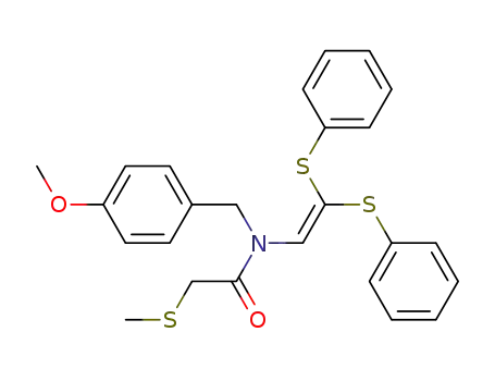 N-(4-methoxybenzyl)-α-methylthio-N-<2,2-bis(phenylthio)ethenyl>acetamide