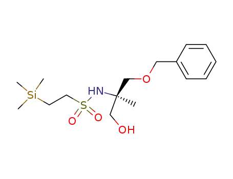 2-Trimethylsilanyl-ethanesulfonic acid ((R)-2-benzyloxy-1-hydroxymethyl-1-methyl-ethyl)-amide