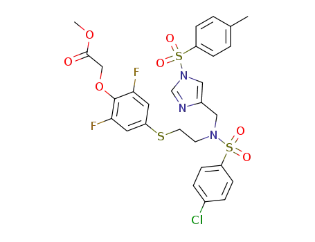 methyl 4-<2-<N-(4-chlorophenylsulfonyl)-N-<1-(4-methylphenylsulfonyl)imidazol-4-ylmethyl)>amino>ethylthio>-2,6-difluorophenoxyacetate